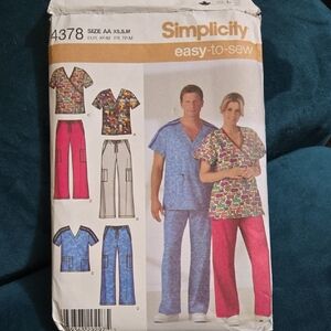 Simplicity Easy-to-Sew Scrubs Pattern with Multicolor Options